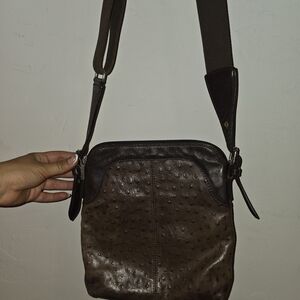 Donald J. Pliner Dark Brown Crossbody Bag
